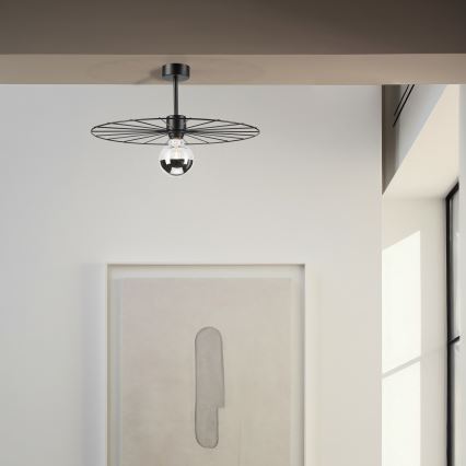 Lustra ar stieni MONTANA 1xE27/15W/230V d. 45 cm melna