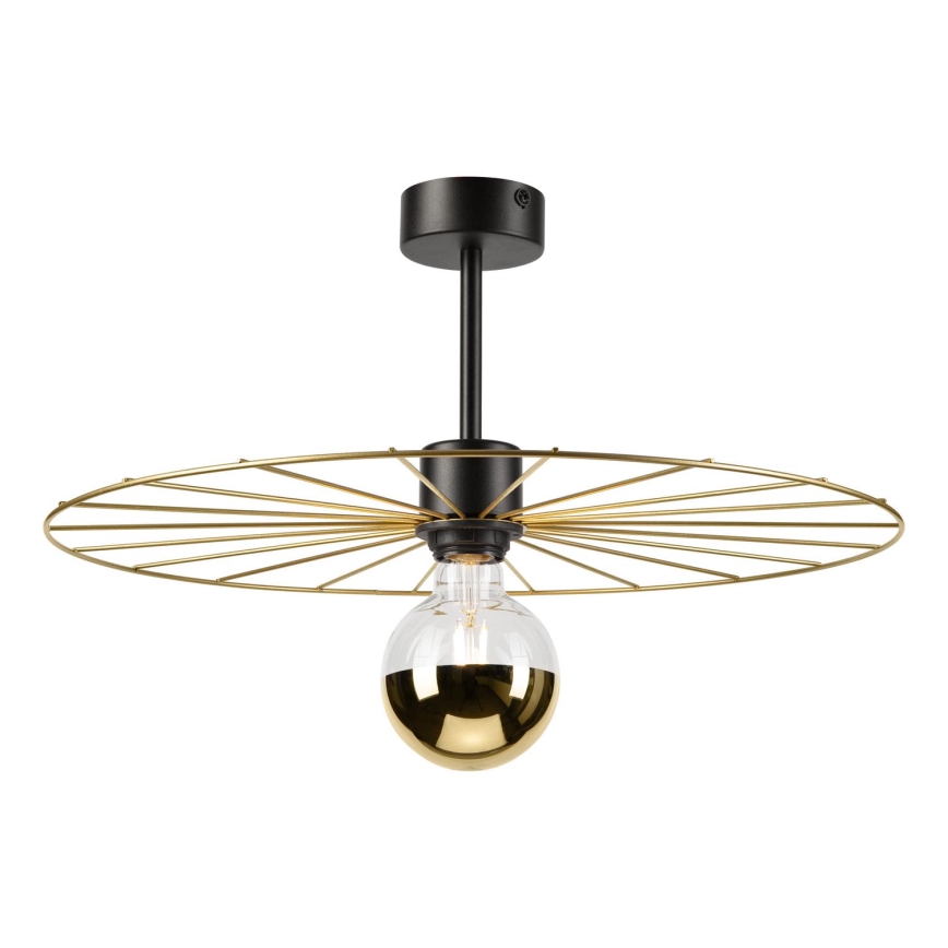 Lustra ar stieni MONTANA 1xE27/15W/230V d. 45 cm zelta/melna