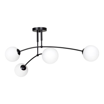 Lustra ar stieni PREGOS 4xE14/10W/230V melna