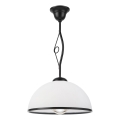 Lustra ar stieni RETRO 1xE27/60W/230V melna/balta