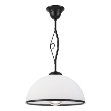 Lustra ar stieni RETRO 1xE27/60W/230V melna/balta