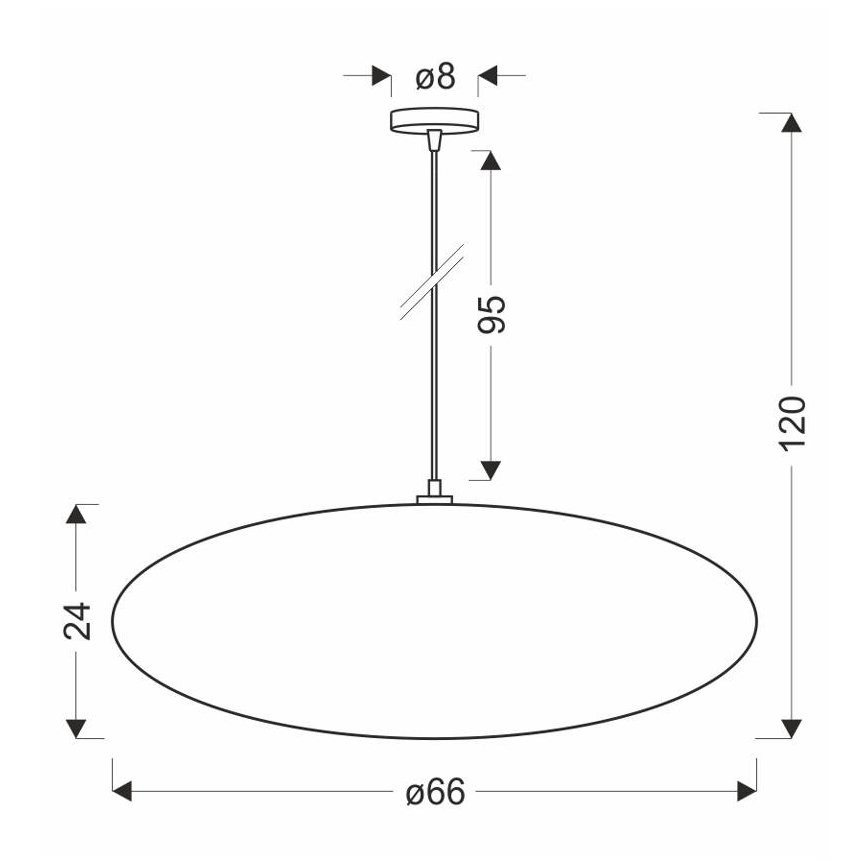 Lustra ar vadu CAFEE 1xE27/40W/230V Ø 66 cm balta