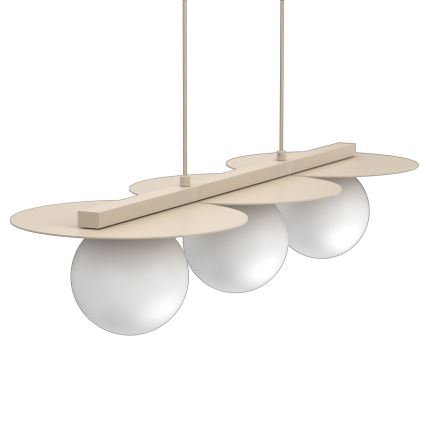 Lustra ar vadu FLAT 3xE27/15W/230V bēša