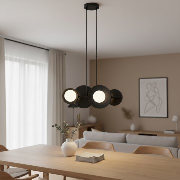 Lustra ar vadu MODEL 4xG9/8W/230V melna