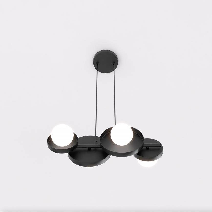 Lustra ar vadu MODEL 4xG9/8W/230V melna