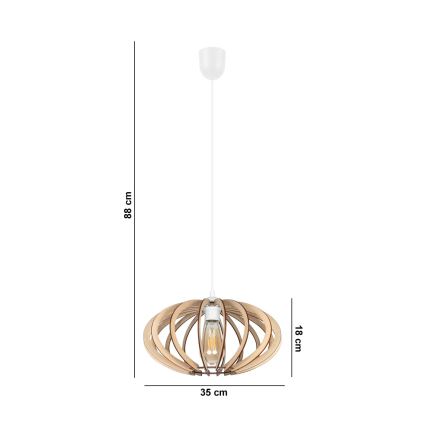 Lustra auklu EARTH 1xE27/60W/230V balta/bēša