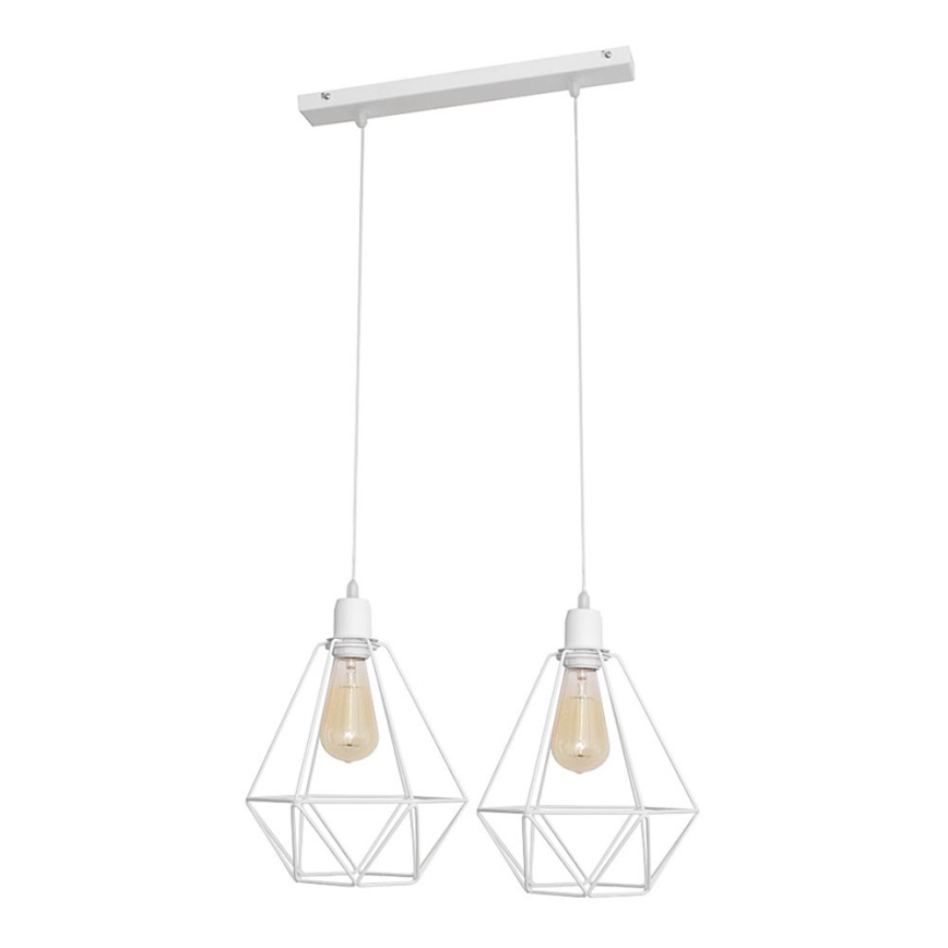 Lustra KARO 2xE27/15W/230V balts