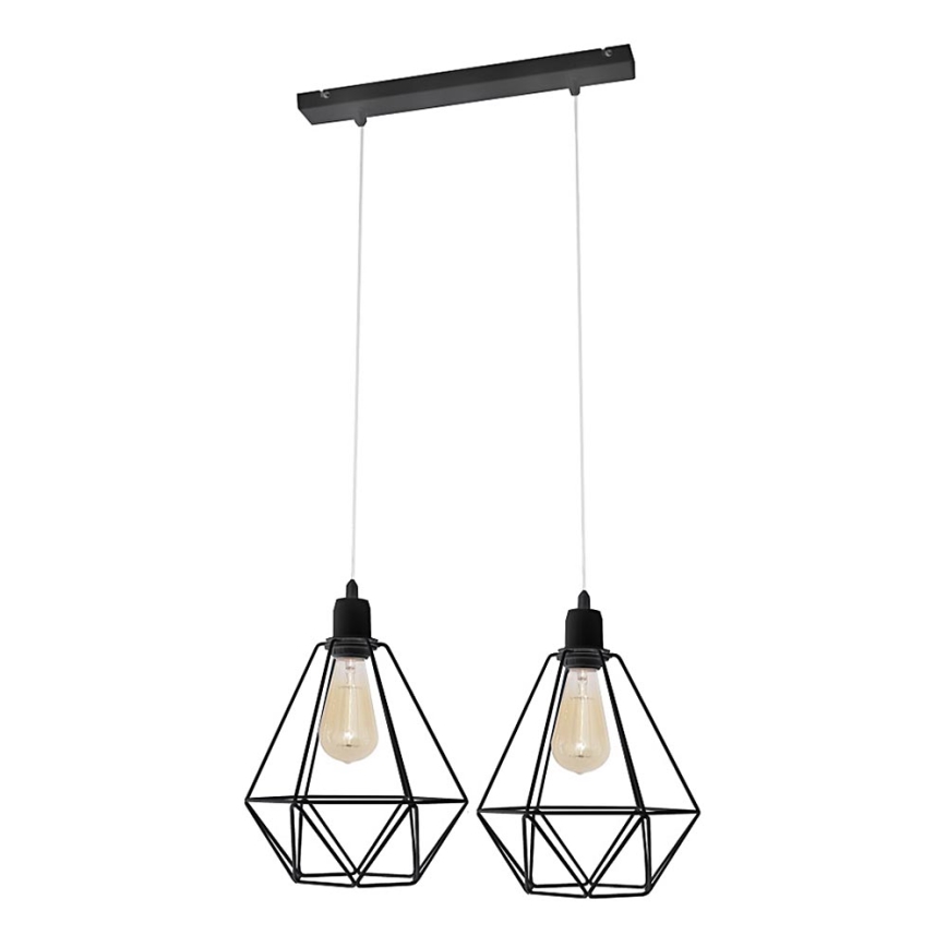 Lustra KARO 2xE27/15W/230V melns