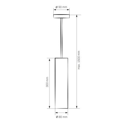 Lustra LATI 1xGU10/8W/230V melns