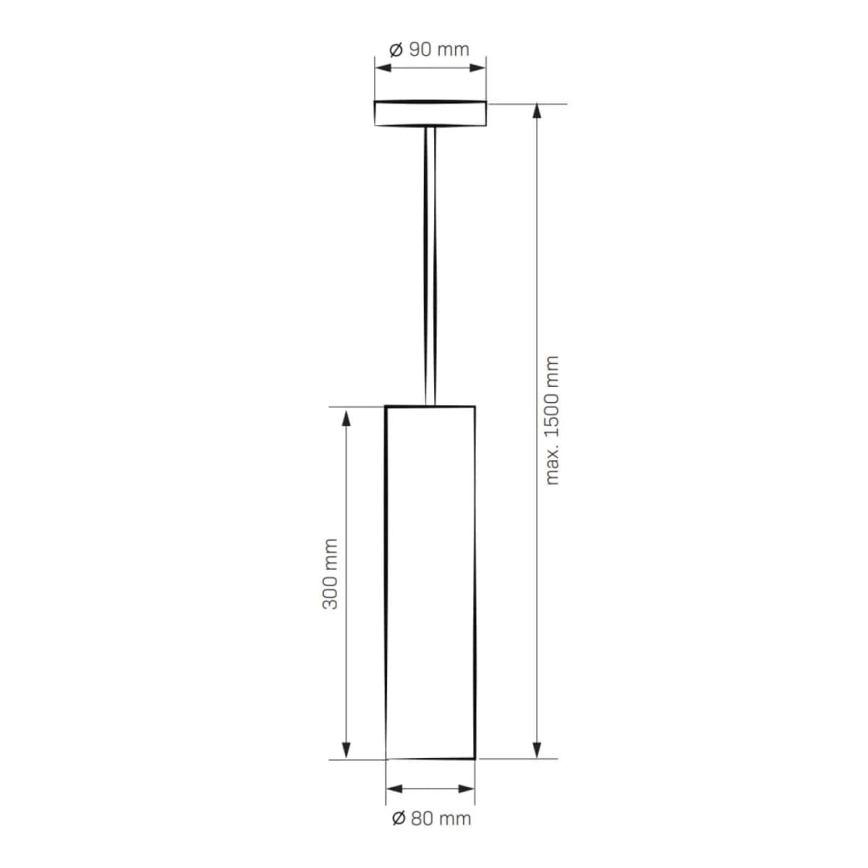 Lustra LATI 1xGU10/8W/230V melns