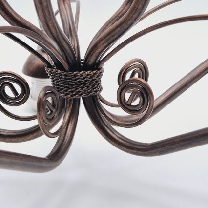 Lustra RETRO II ar ķēdi, 5×E27, 60 W, 230 V, bronzas patina