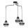 Lustra RING 3xE27/60W/230V zirneklis melna