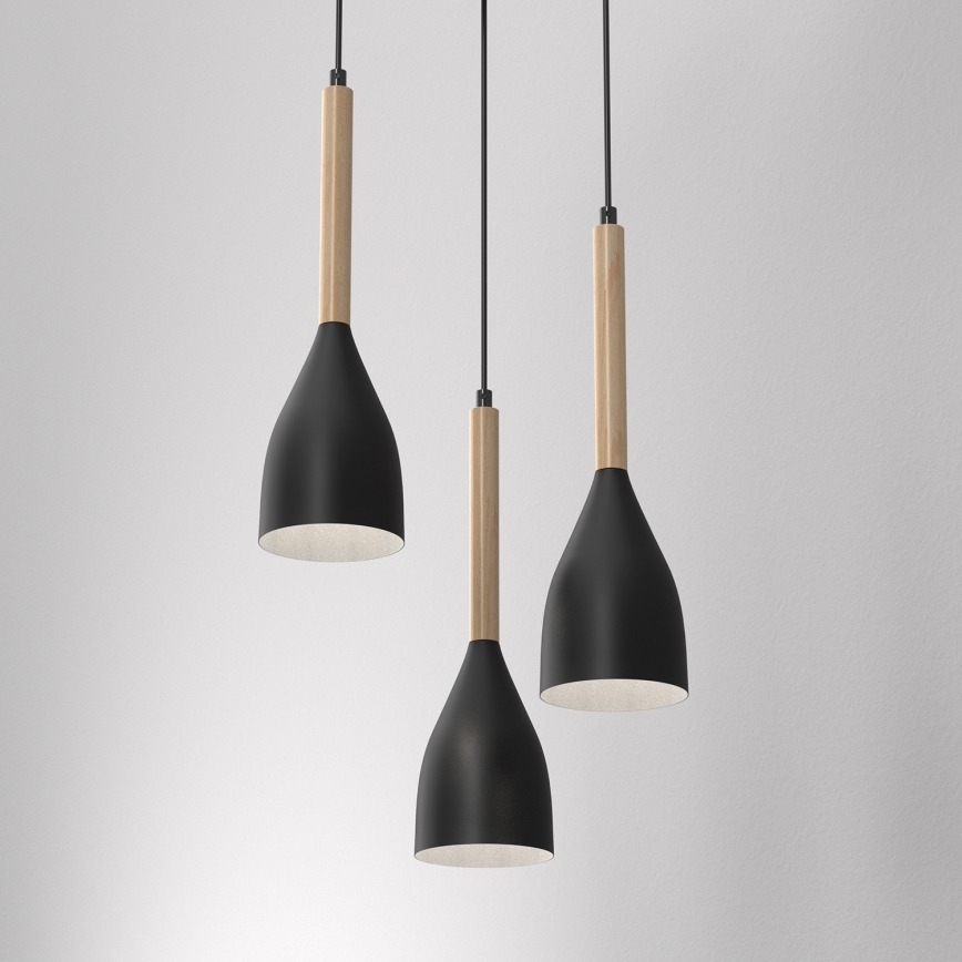 Lustra uz aukals MUZA 3xE27/60W/230V apaļa