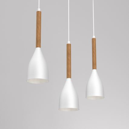 Lustra uz aukals MUZA NEW 3xE27/60W/230V balta