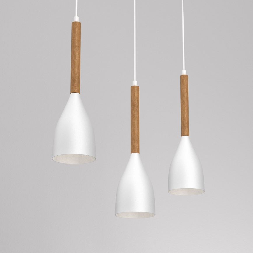 Lustra uz aukals MUZA NEW 3xE27/60W/230V balta