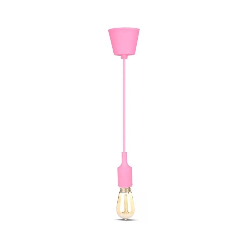 Lustra uz auklas 1xE27/60W/230V rozā