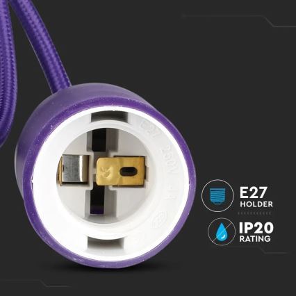 Lustra uz auklas 1xE27/60W/230V violeta