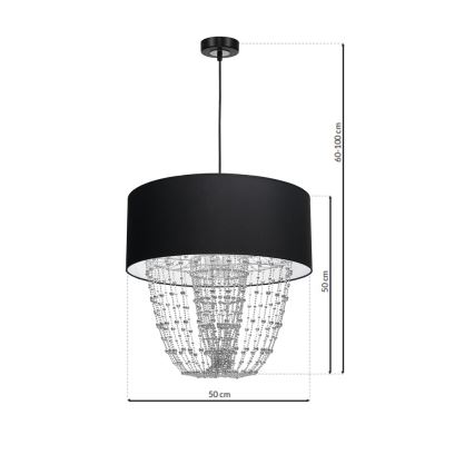 Lustra uz auklas ALMERIA 1xE27/60W/230V