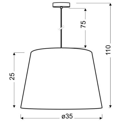 Lustra uz auklas AMERICANO 1xE27/60W/230V