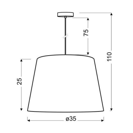 Lustra uz auklas AMERICANO 1xE27/60W/230V