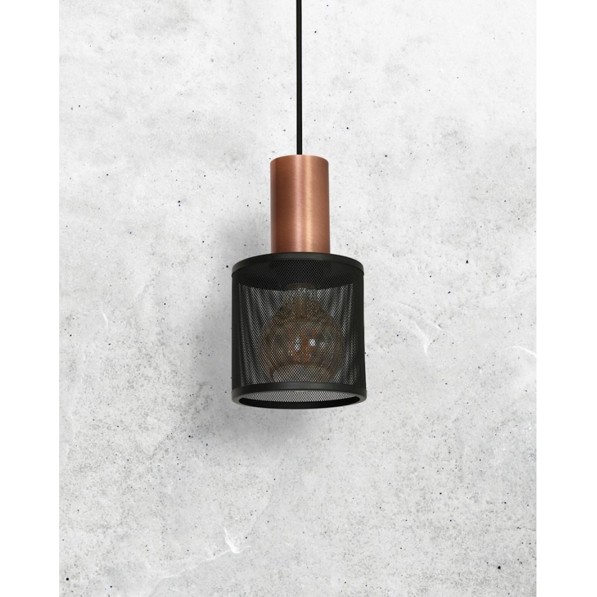 Lustra uz auklas ARES BLACK 1xE27/60W/230V