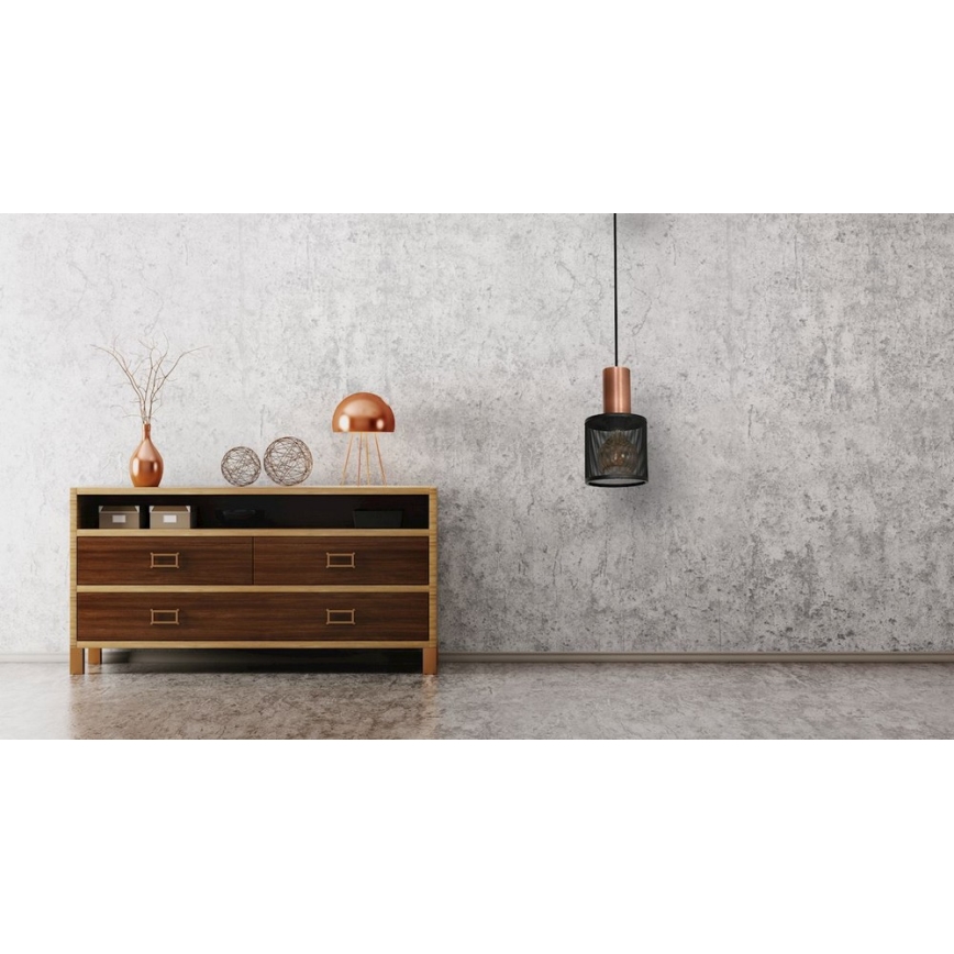 Lustra uz auklas ARES BLACK 1xE27/60W/230V