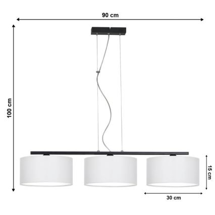 Lustra uz auklas ASTRA 3xE27/60W/230V aukla