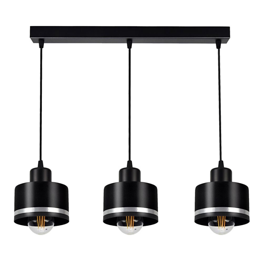 Lustra uz auklas BODO SILVER 3xE27/60W/230V