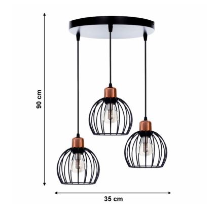 Lustra uz auklas CELTA 3xE27/40W/230V