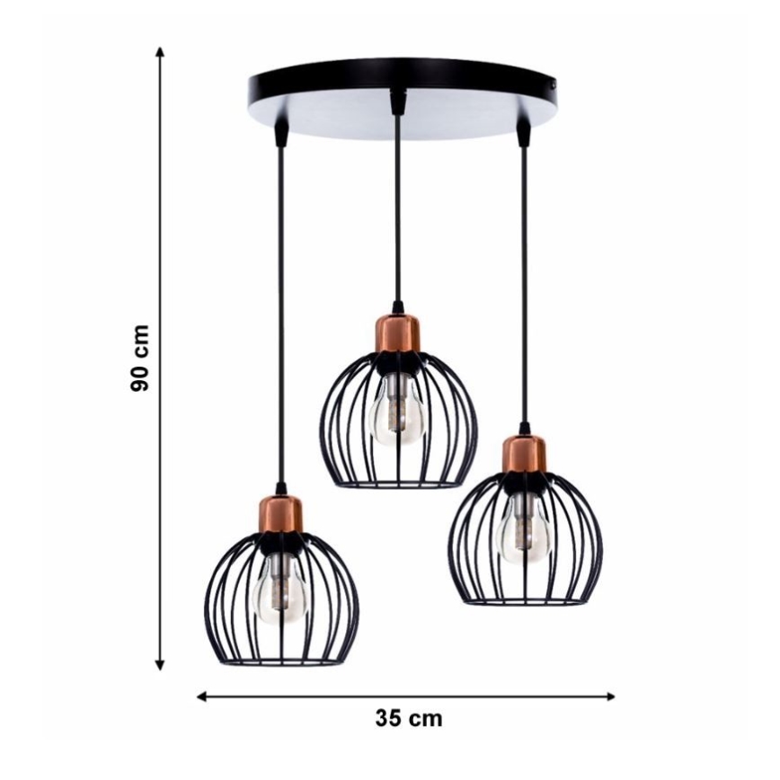 Lustra uz auklas CELTA 3xE27/40W/230V