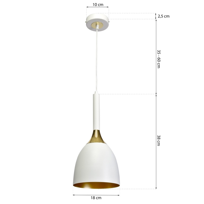 Lustra uz auklas CLARK 1xE27/60W/230V