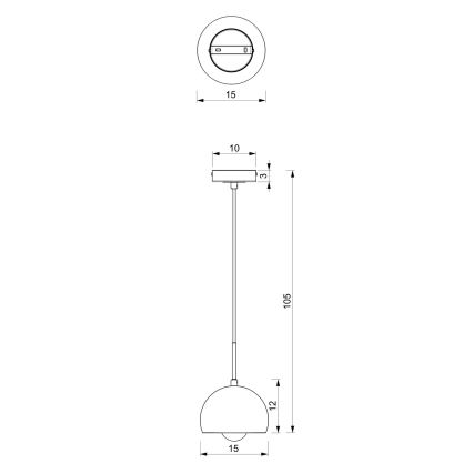 Lustra uz auklas COOL 1xE27/60W/230V