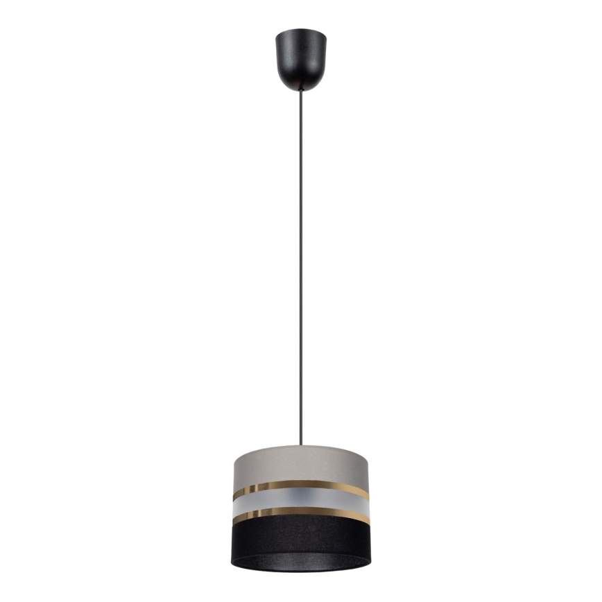 Lustra uz auklas CORAL 1xE27/60W/230V melna/pelēka