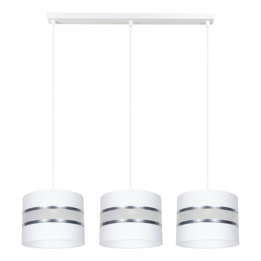 Lustra uz auklas CORAL 3xE27/60W/230V balta