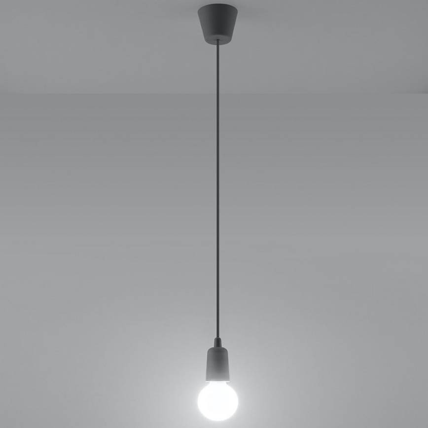 Lustra uz auklas DIEGO 1xE27/60W/230V pelēka