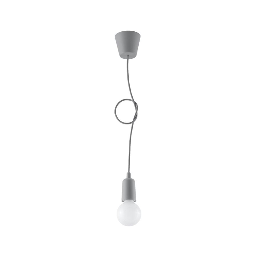 Lustra uz auklas DIEGO 1xE27/60W/230V pelēka
