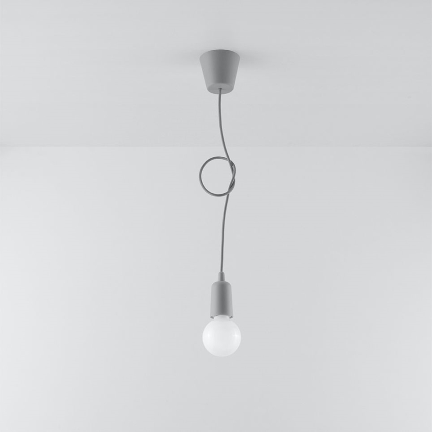 Lustra uz auklas DIEGO 1xE27/60W/230V pelēka
