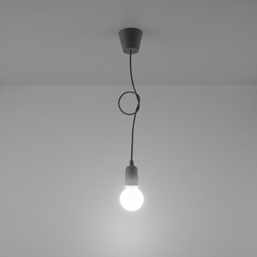 Lustra uz auklas DIEGO 1xE27/60W/230V pelēka