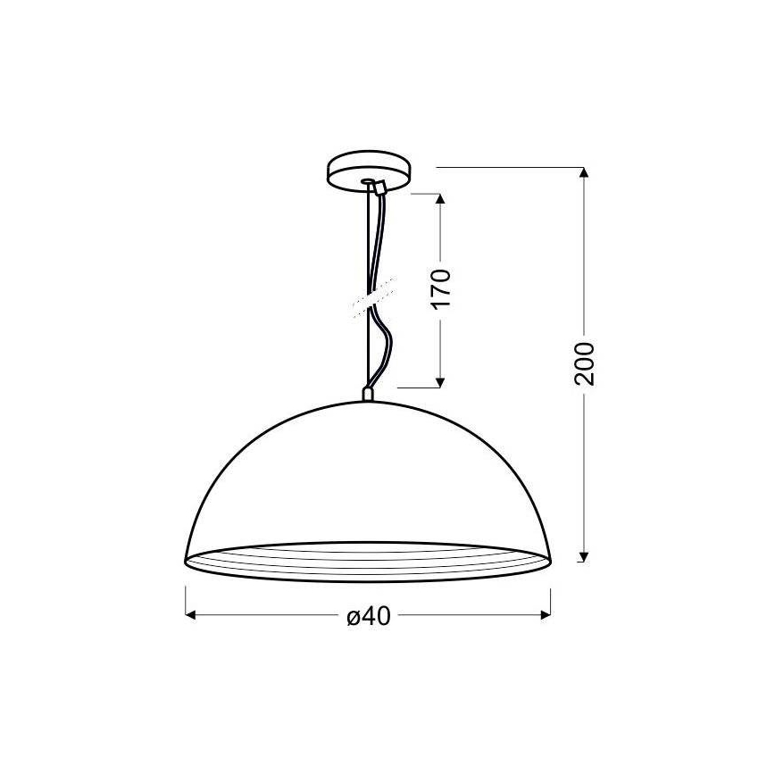 Lustra uz auklas DORADA 1xE27/60W/230V hroma