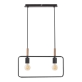 Lustra uz auklas FRAME 2xE27/60W/230V melna
