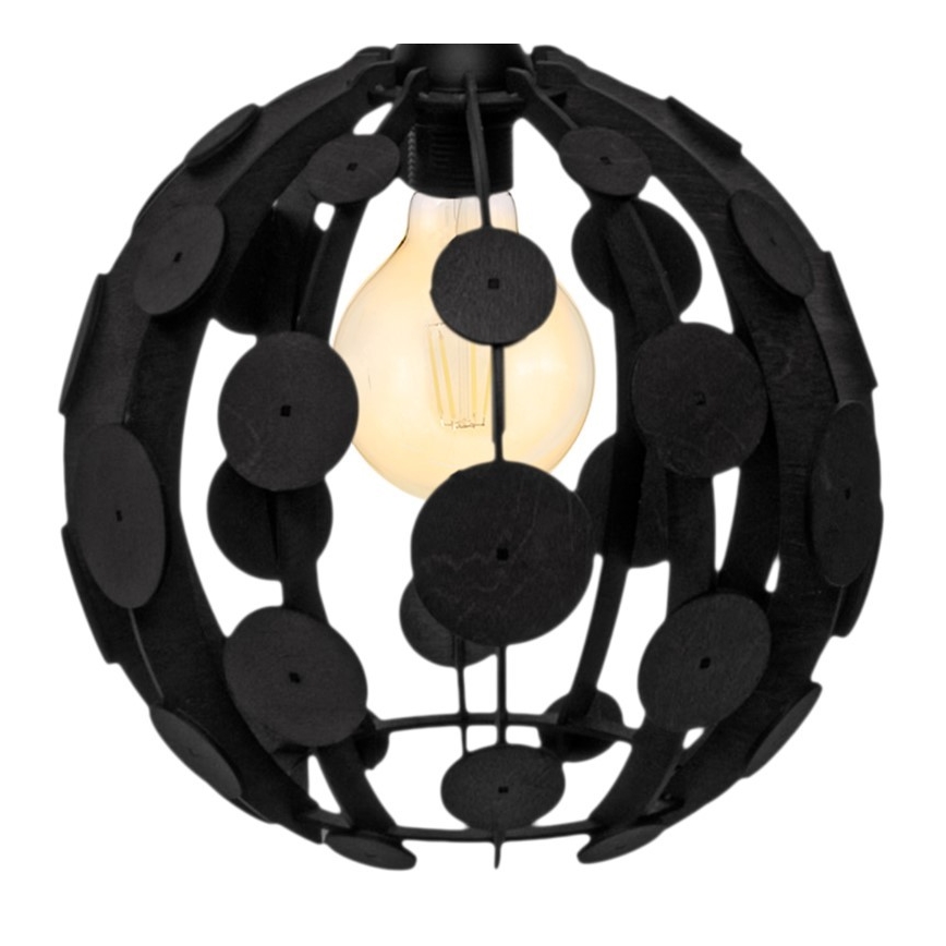 Lustra uz auklas GAIA 1xE27/60W/230V melna un brūna diametrs 18 cm