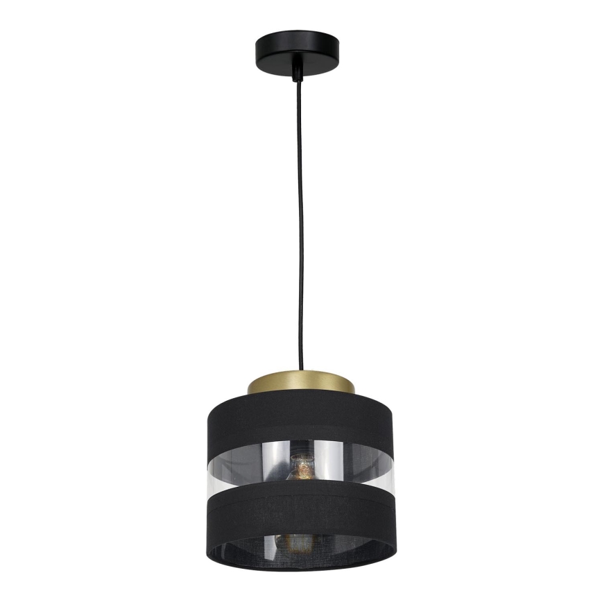Lustra uz auklas HAVARD 1xE27/60W/230V melns/misiņa