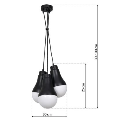 Lustra uz auklas HELIOS 3xE14/40W/230V
