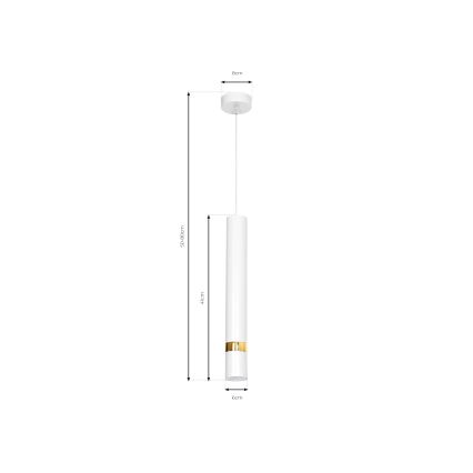 Lustra uz auklas JOKER 1xGU10/25W/230V balta
