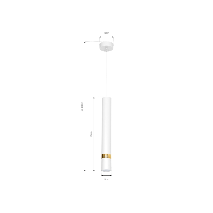 Lustra uz auklas JOKER 1xGU10/25W/230V balta