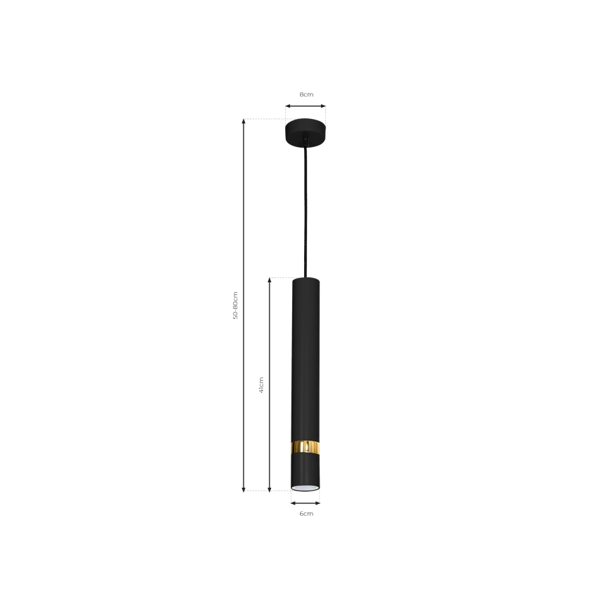 Lustra uz auklas JOKER 1xGU10/25W/230V melna