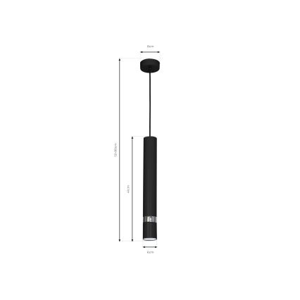 Lustra uz auklas JOKER 1xGU10/25W/230V melns