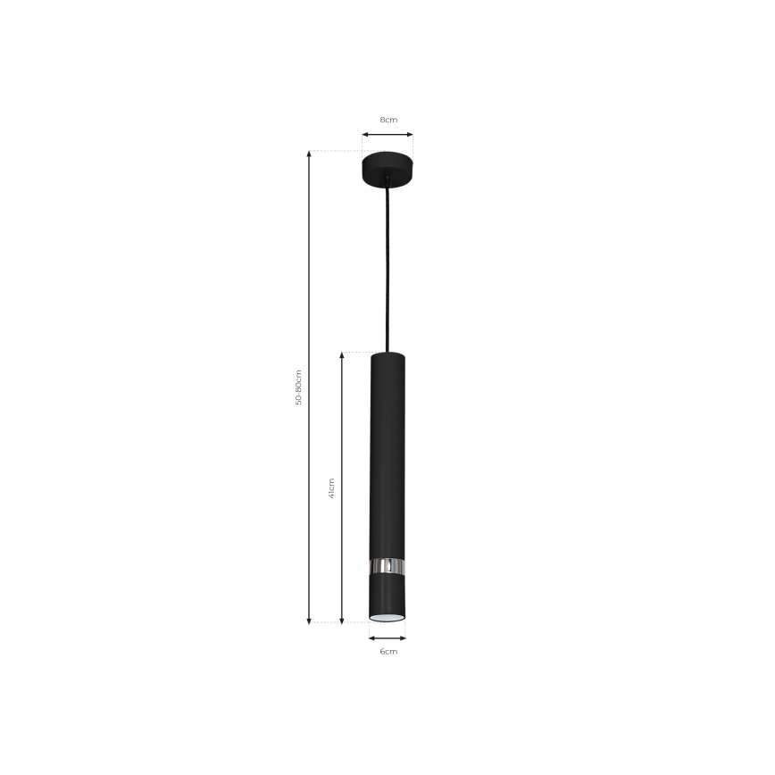 Lustra uz auklas JOKER 1xGU10/25W/230V melns