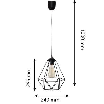 Lustra uz auklas KARO 1xE27/15W/230V