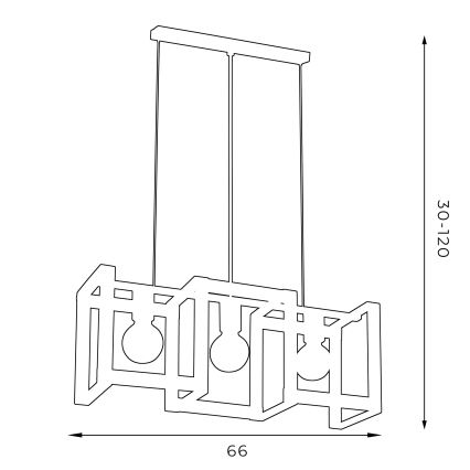 Lustra uz auklas KARTEL 3xE27/60W/230V